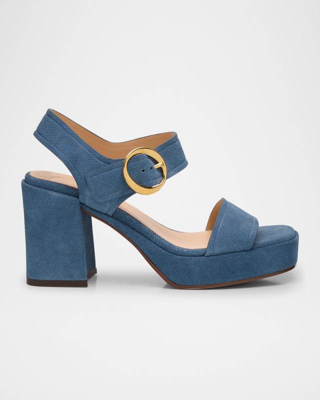 Brianne Denim Platform Sandals